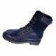 Bocanci barbati din piele naturala imblaniti Army Blue