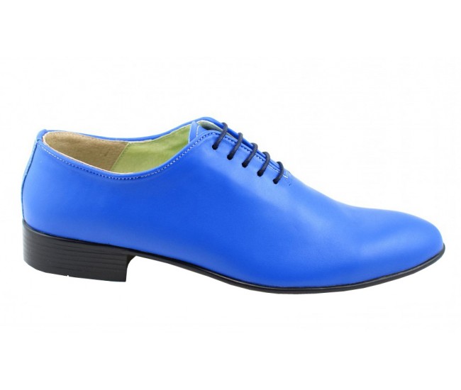 Pantofi barbati office, eleganti din piele naturala ENZO BLUE, MOD1BLU