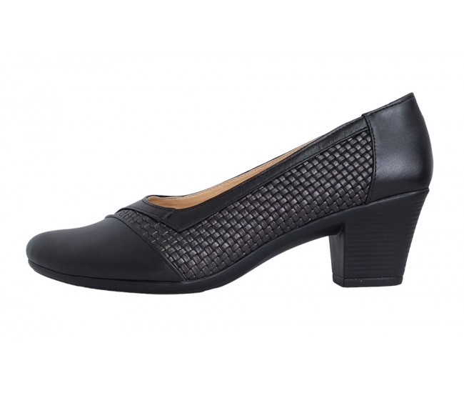 Pantofi dama comozi si eleganti din piele naturala Negru - MVS85N