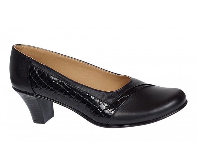 Pantofi dama eleganti din piele naturala Negru MVSP26NCR