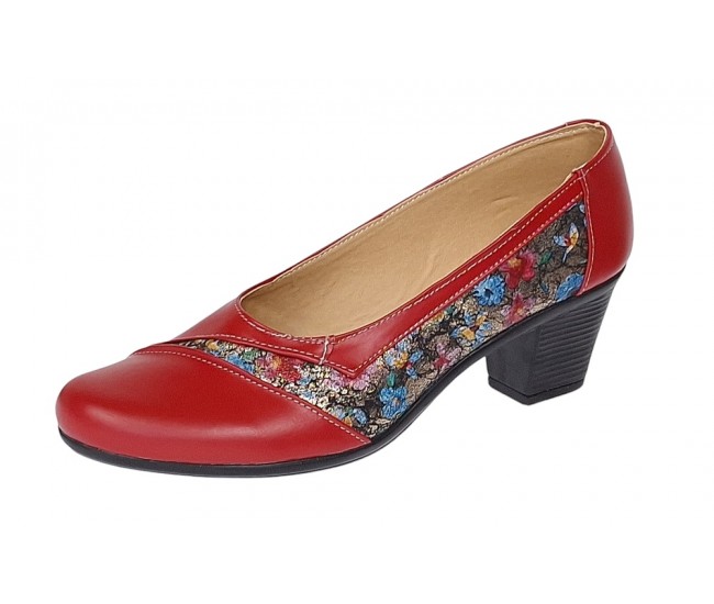 Pantofi dama eleganti din piele naturala Rosu Color MVSP26XR