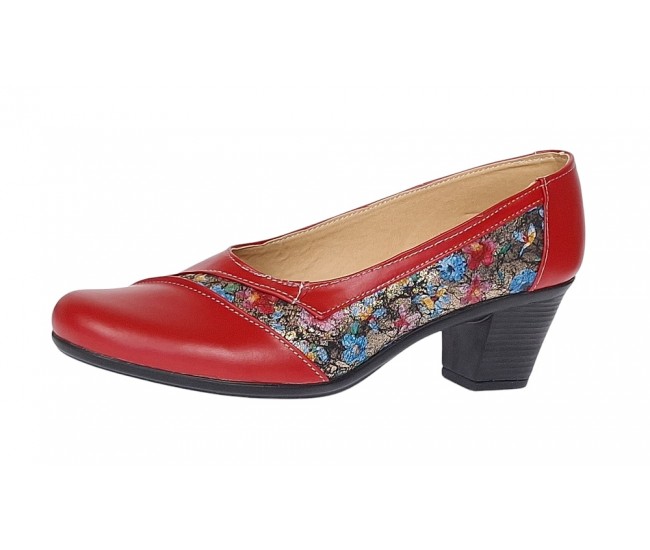 Pantofi dama eleganti din piele naturala Rosu Color MVSP26XR