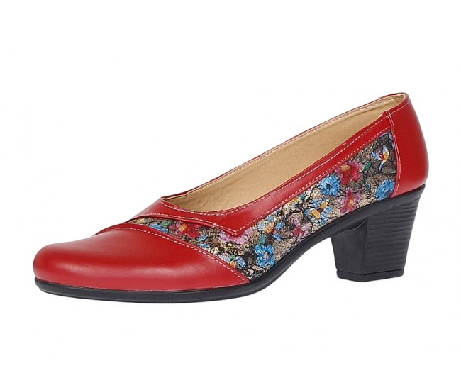 Pantofi dama eleganti din piele naturala Rosu Color MVSP26XR