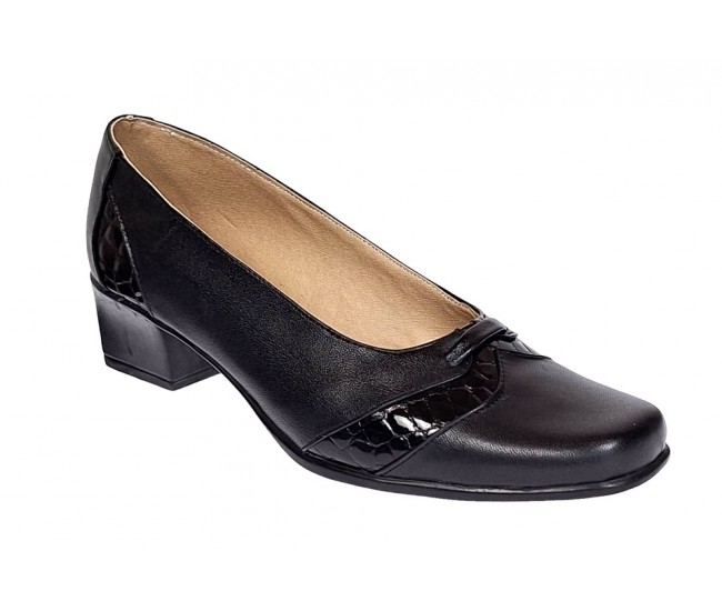 Pantofi dama eleganti din piele naturala Negru MVSP2N