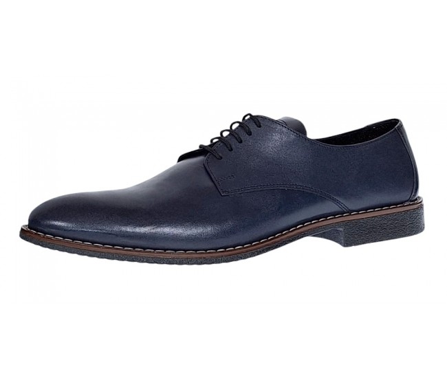 Pantofi barbati casual din piele naturala bleumarin NIC184BLBOX