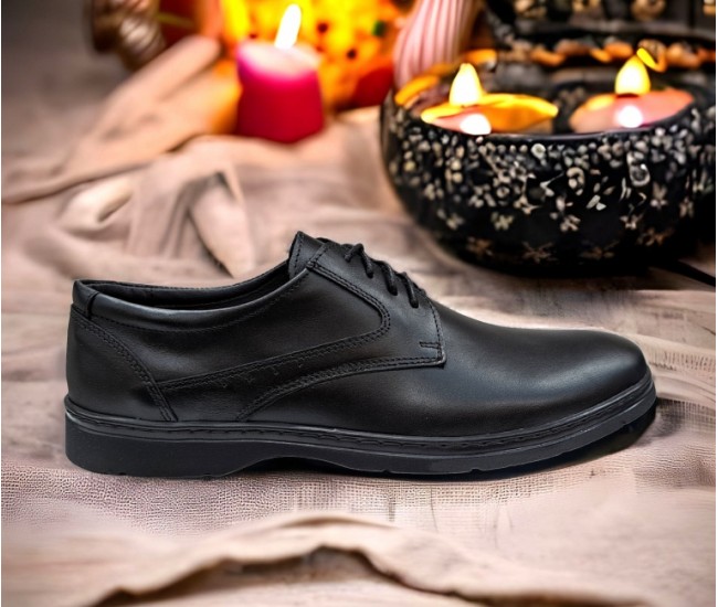 Pantofi barbati casual din piele naturala Tibi Negru, P350NS