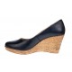 Pantofi dama, casual, din piele naturala box, platforme de 7 cm - MARA P3550N