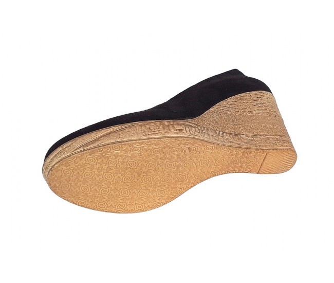 Pantofi dama, casual, din piele naturala intoarsa, platforme de 7 cm - MARA P3550VN