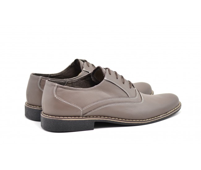 Pantofi barbati casual, eleganti din piele naturala P37GRI