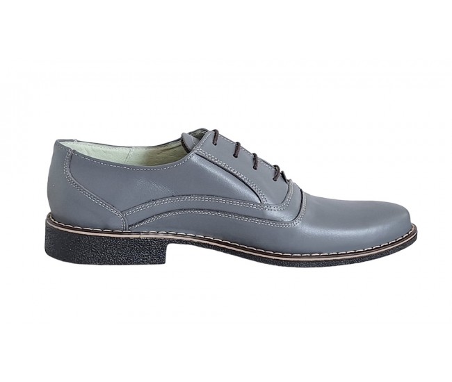 Pantofi barbati casual, eleganti din piele naturala P37GRI