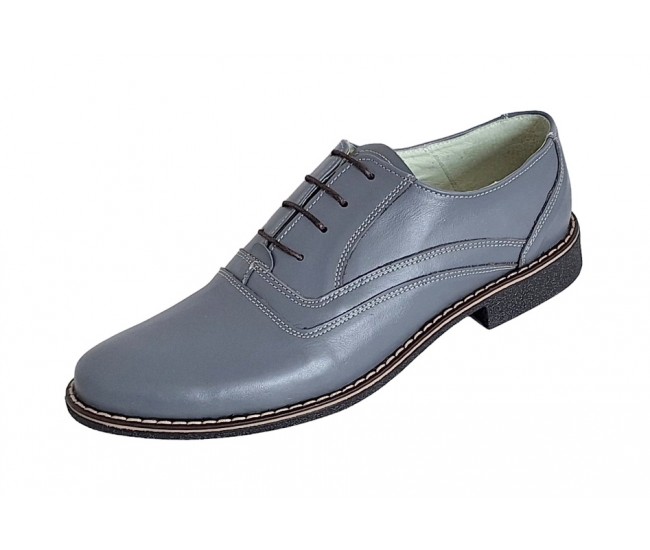 Pantofi barbati casual, eleganti din piele naturala P37GRI