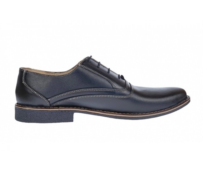 Pantofi barbati casual piele naturala , Negru box - P37NA