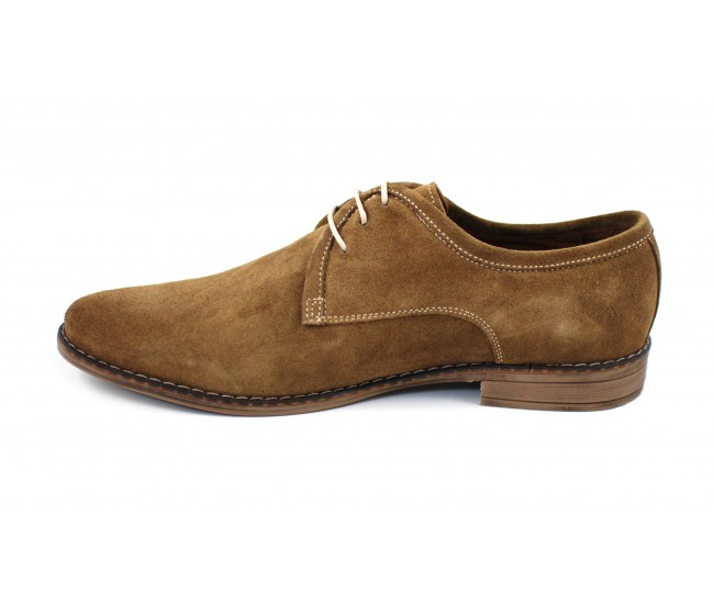 Pantofi barbati casual - eleganti din piele naturala maro deschis - PAMD