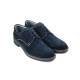 Pantofi barbati casual, eleganti din piele naturala intoarsa bleumarin - PAVELBLM