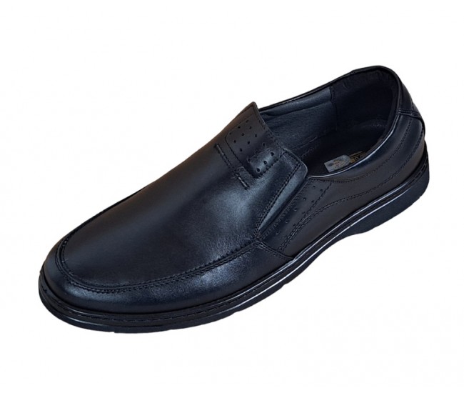 Pantofi barbati casual, din piele naturala cu elastic, PH451ELN GKR