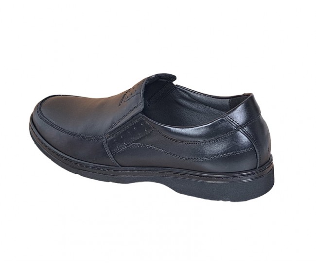 Pantofi barbati casual, din piele naturala cu elastic, PH451ELN GKR