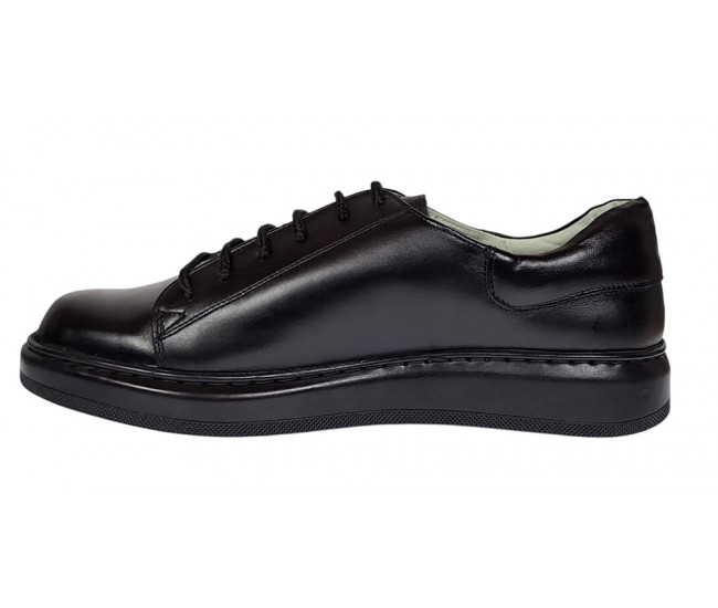 Pantofi barbati casual din piele naturala Negru Cairo 5 R5N