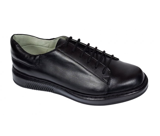 Pantofi barbati casual din piele naturala Negru Cairo 5 R5N