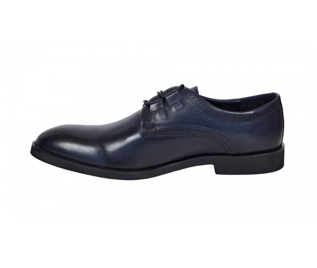 Pantofi barbati, casual, din piele naturala, bleumarin, Rome - 177BL