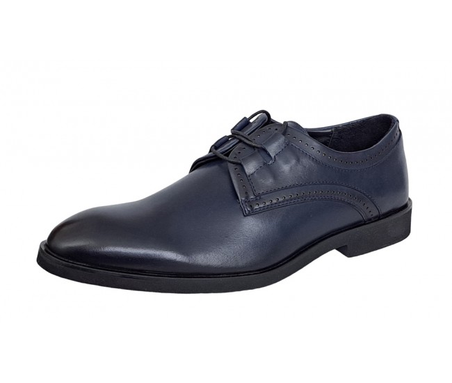 Pantofi eleganti pentru barbati, din piele naturala, bleumarin, Alexander Rome TEST177BL