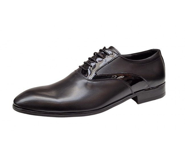 Pantofi barbati eleganti din piele naturala Negru - RSY23NL