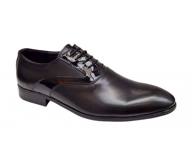 Pantofi barbati eleganti din piele naturala Negru - RSY23NL