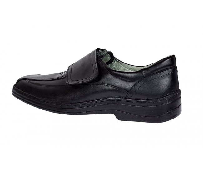 Pantofi barbati casual din piele naturala, inchidere cu scai, arici - SCAI1N