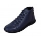 Ghete barbati din piele naturala cu fermoar, bleumarin model imblanit casual sport