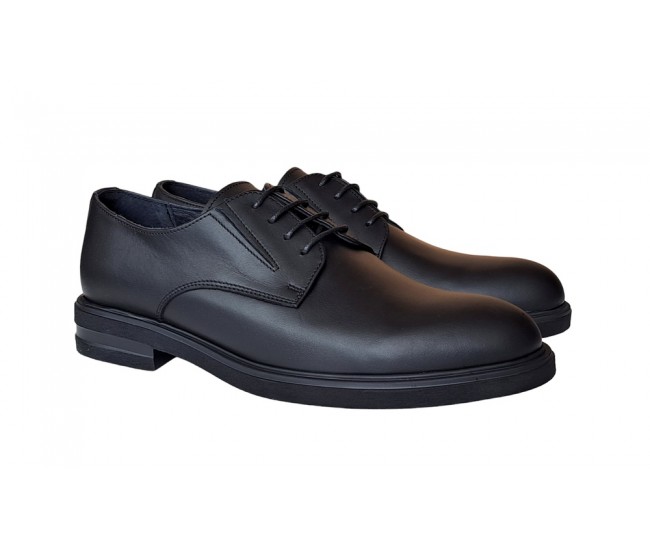 Pantofi barbati, casual, din piele naturala, Negru, X Confort, SCV270N