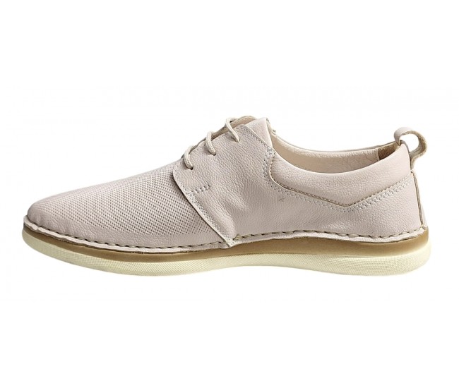 Pantofi casual barbati din piele naturala crem - Model Colin 547C