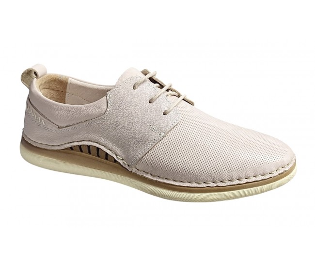 Pantofi casual barbati din piele naturala crem - Model Colin 547C