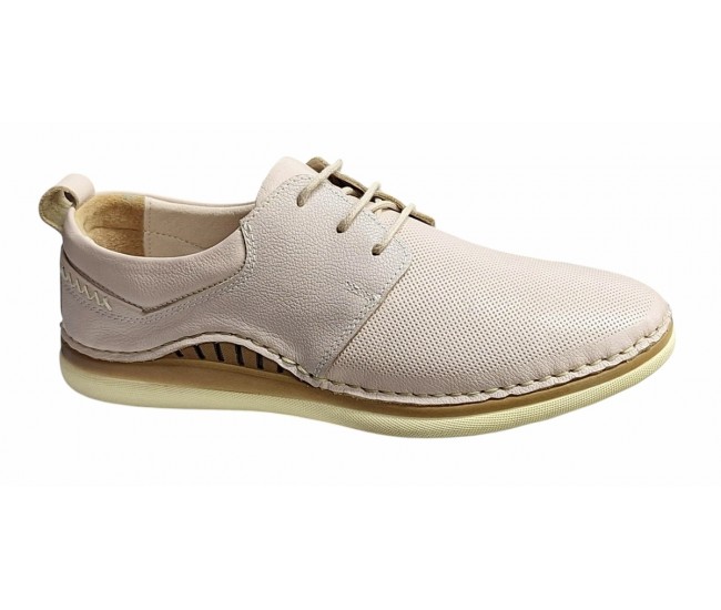 Pantofi casual barbati din piele naturala crem - Model Colin 547C