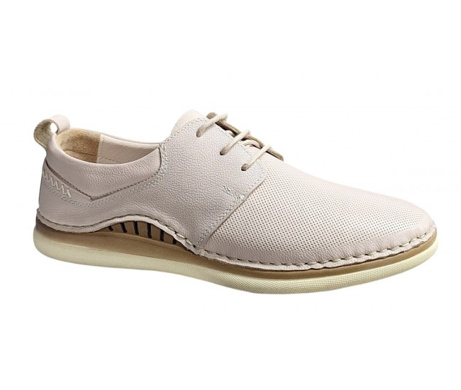 Pantofi casual barbati din piele naturala crem - Model Colin 547C