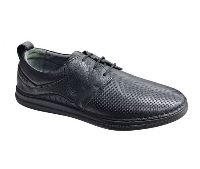 Pantofi casual barbati din piele naturala - Model Negru Colin 547N