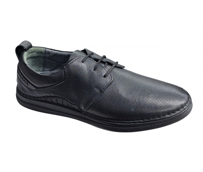 Pantofi casual barbati din piele naturala - Model Negru Colin 547N