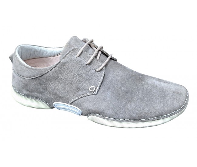 Pantofi barbati casual din piele naturala Gri - SCV549G