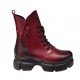 Ghete dama casual, din piele naturala, Shelenova Bordeaux SCV962N