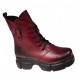 Ghete dama casual, din piele naturala, Shelenova Bordeaux SCV962N