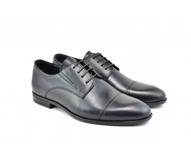 Pantofi barbati eleganti, din piele naturala, Negru, SIR073SN