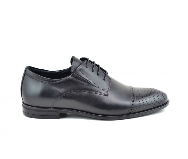 Pantofi barbati eleganti, din piele naturala, Negru, SIR073SN