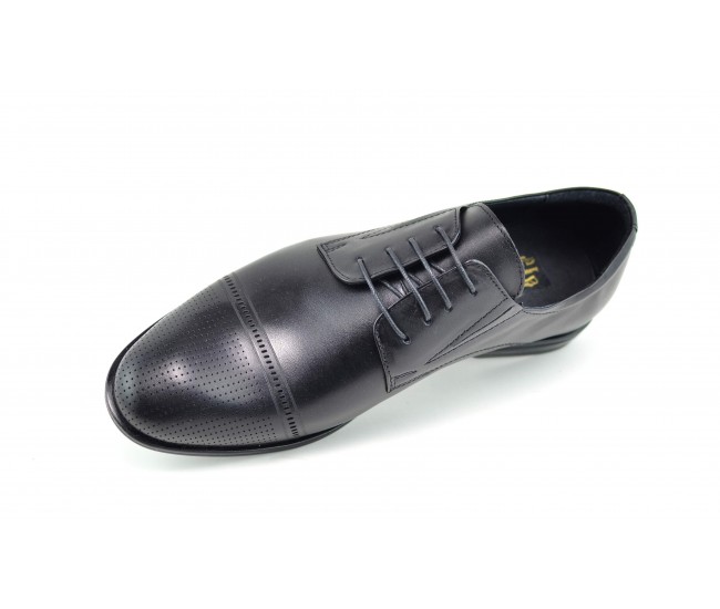 Pantofi barbati eleganti, din piele naturala, Negru, SIR073SN