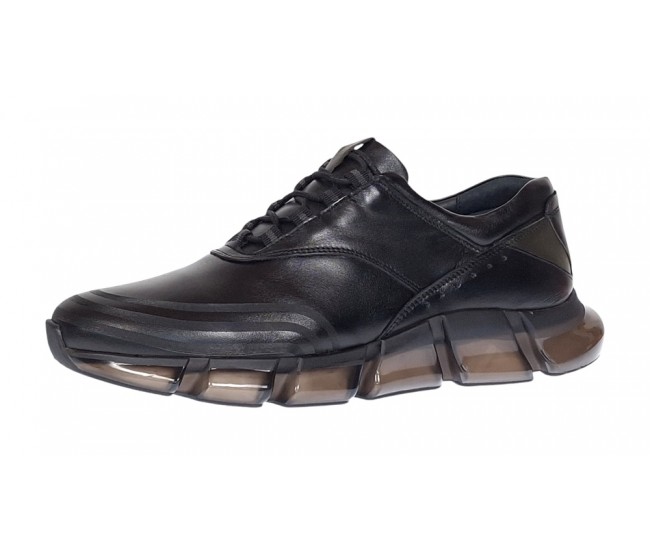 Pantofi barbati casual din piele naturala, negru, Zidan SIR121N