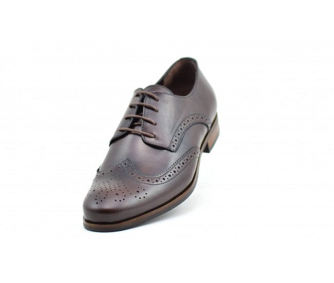 Pantofi barbati de gala, eleganti din piele naturala maro Derby SIRML21