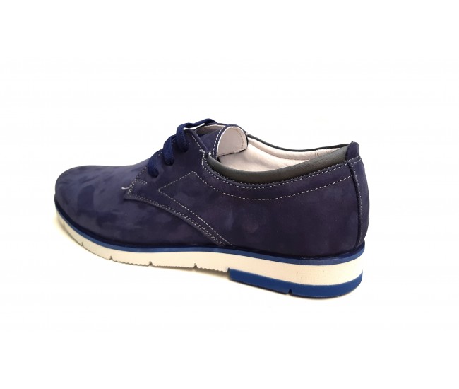 Pantofi barbati casual din piele naturala bufo bleumarin - LUCYANIS SK23BL