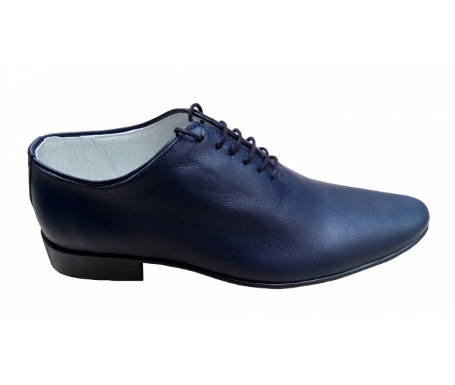 Pantofi barbati eleganti din piele naturala bleumarin - cod STD35BLMBOX