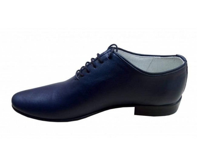 Pantofi barbati eleganti din piele naturala bleumarin - cod STD35BLMBOX