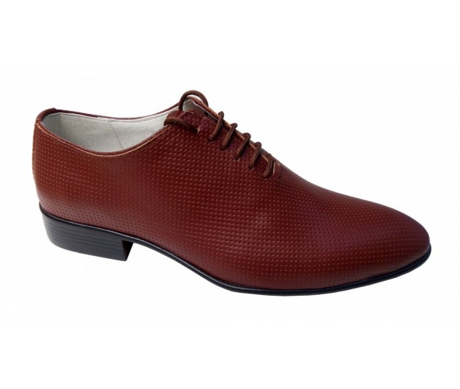 Pantofi barbati eleganti din piele naturala maro - cod STD35M