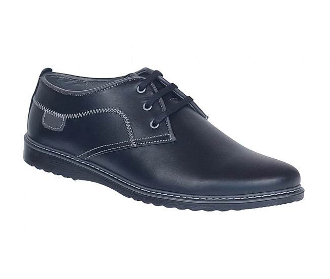 Pantofi barbati sport casual din piele naturala Ten Negru TENSN