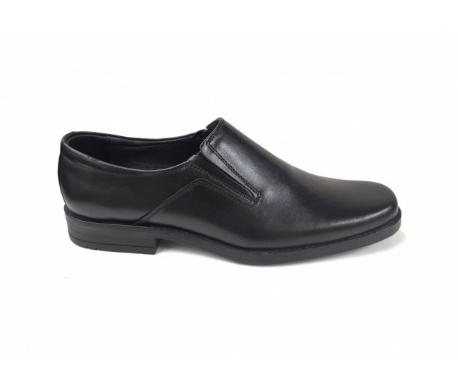 Pantofi barbati eleganti, din piele naturala, Negru, Elastic - CIUCALETI SHOES