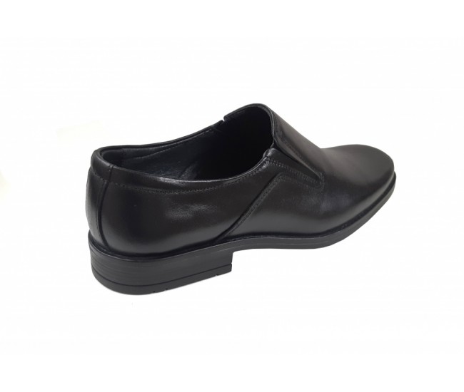 Pantofi barbati eleganti, din piele naturala, Negru, Elastic - CIUCALETI SHOES